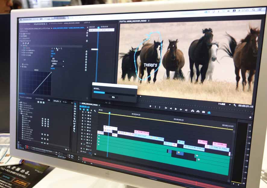 The shape of the horse is captured by the curves and it is being automatically tracked using the “Mask & Track” function