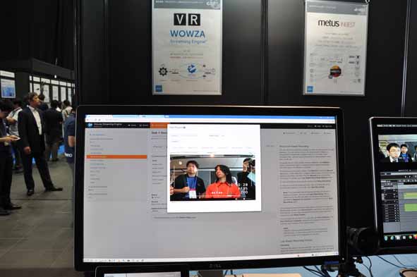 Wowza Streaming Engineを使ったVR(360度)コンテンツ配信のデモの様子